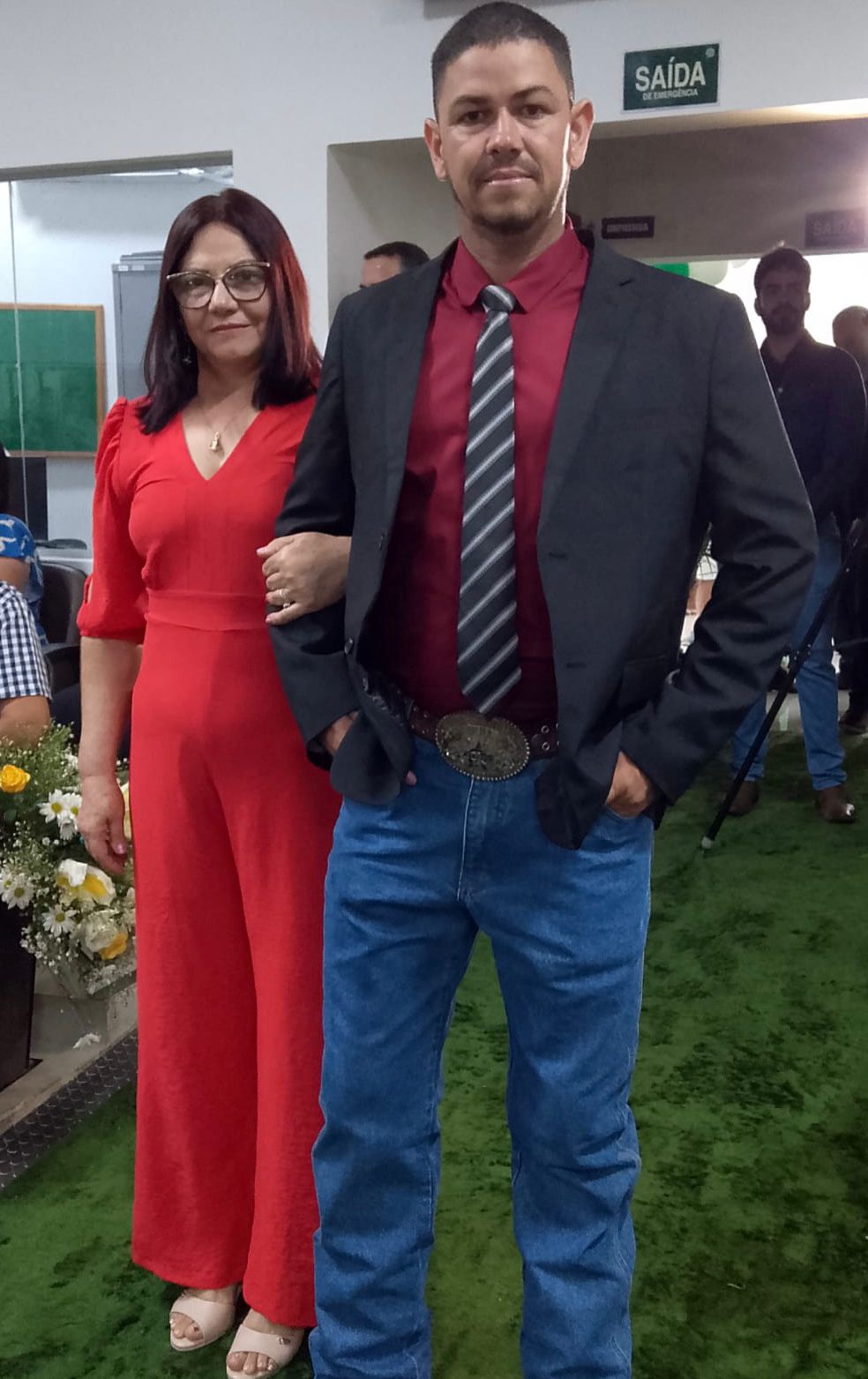 Vereador Regis e sua mãe.