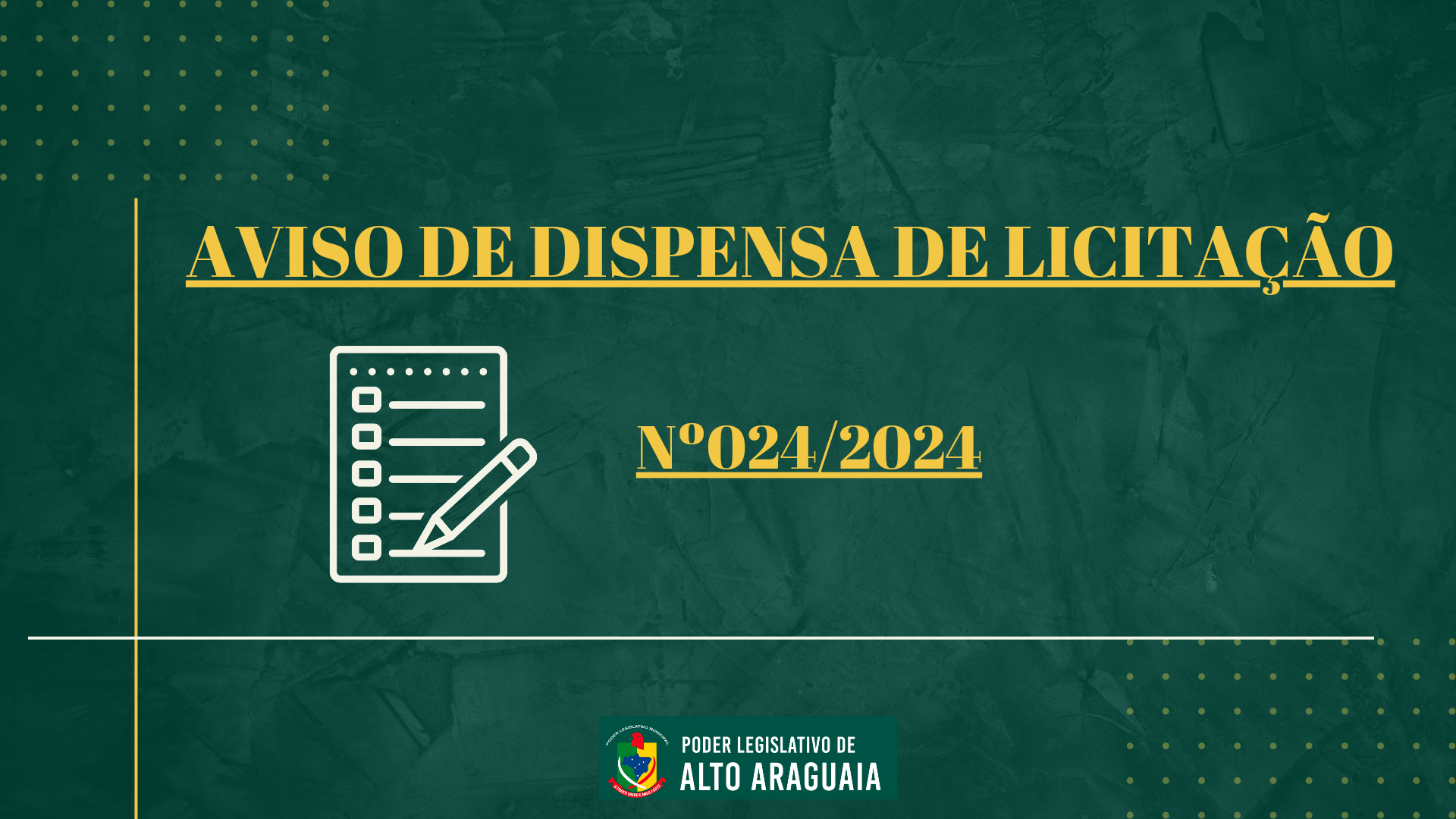 DISPENSA DE LICITAÇÃO Nº 024/2024